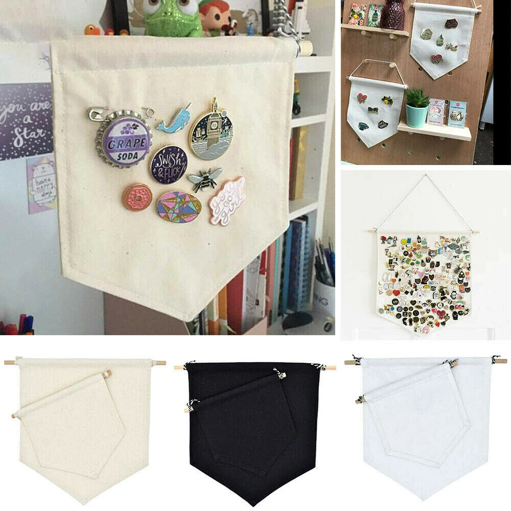

Wall Pin Display Pennant Unisex Pin Badge Display Blank Canvas Kids Room