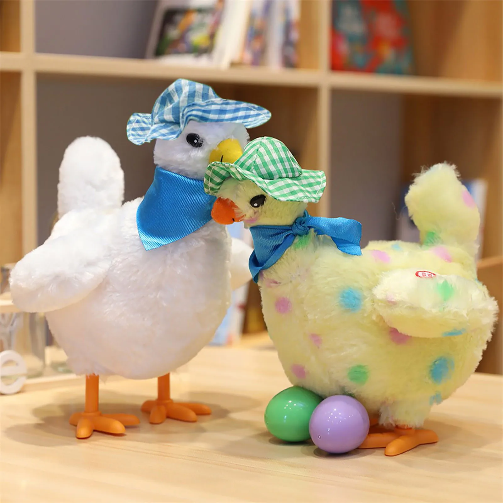 

Hen Laying Eggs Plush Magic Chicken Stuffed Toy Electric Music Dancing Kids Gift Funny Biological Educational Kids Present Gift