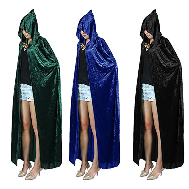 Женский длинный костюм унисекс красная черная белая фиолетовая синяя накидка с