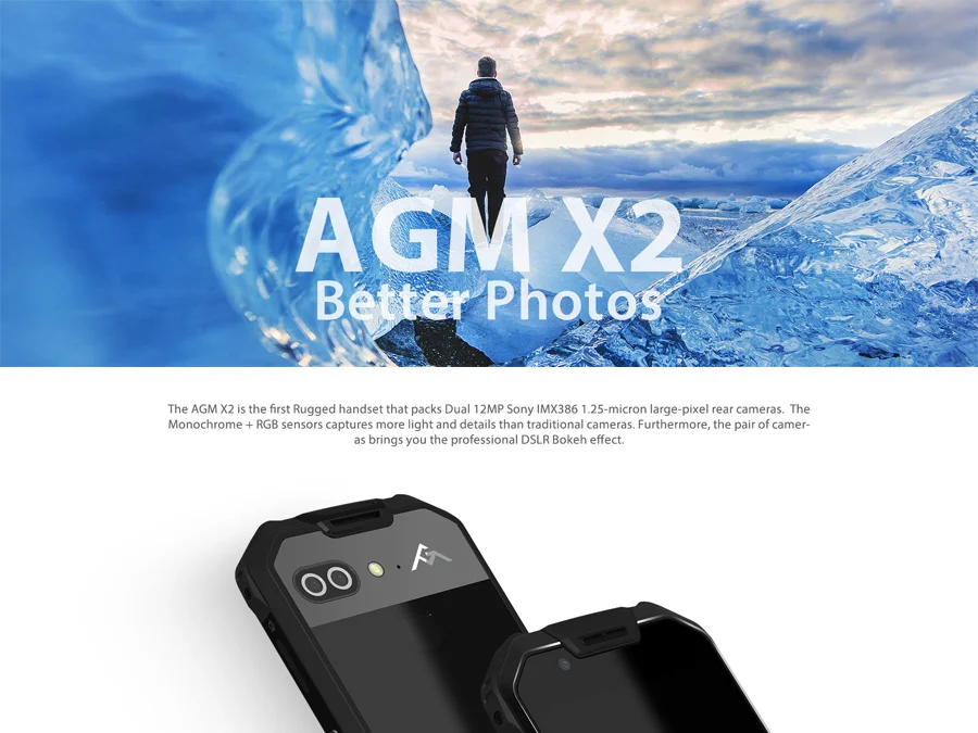 AGM X2 прочный IP68 MIL-STD-810G водонепроницаемый телефон 6000 мАч Быстрая зарядка 6G+ 64G/128GB мобильный телефон 5," Восьмиядерный 16MP NFC Смартфон