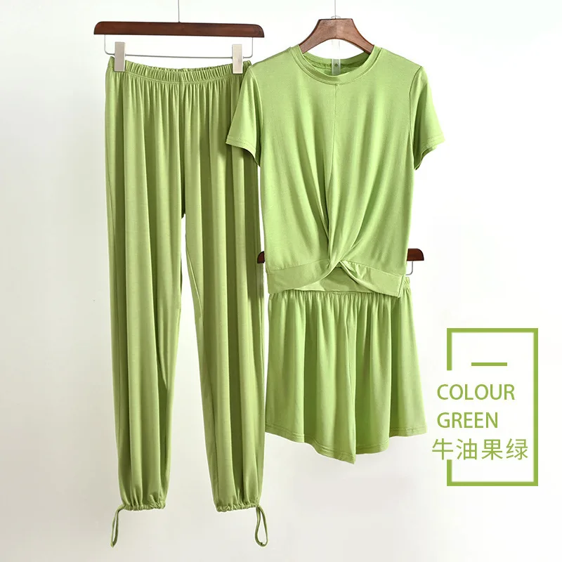 

3 Pcs Modal Material Woman Sleep Wear Loungewear Sleeping Clothes Women 21075