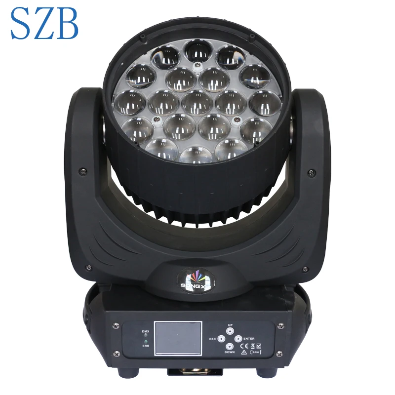 Lyre19X15W RGBW 4в1 светодиодный светильник с движущейся головкой зумом для мытья головы