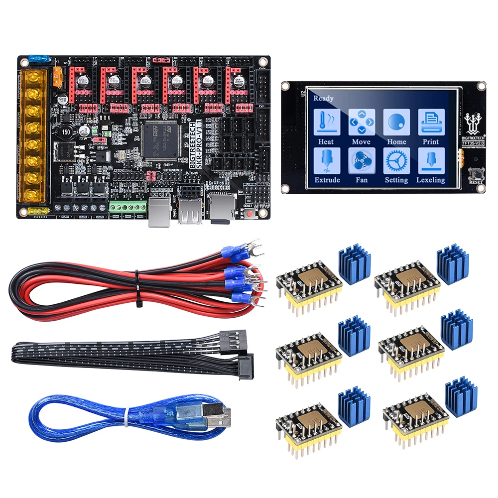 BIGTREETECH SKR PRO V1.1 32 бит wifi плата управления части 3d принтера Vs MKS Gen V1.4 с TFT 35 TMC2208 A4988 TMC2130 драйвер