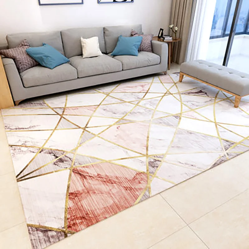 

Nordic living room network red carpet covered with coffee table carpet ins wind modern minimalist bedroom