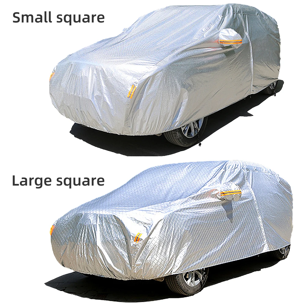 

Car Cover Outdoor Universal Tarpaulin Snow Frost Roof Protection Full Shade External Cotton Awning Fit For SUV Sedan Hatchback