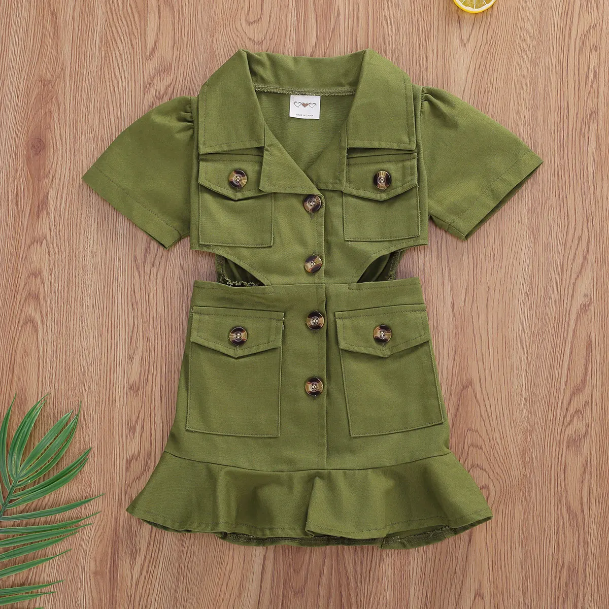 2020 модное Летнее Детское платье для девочек От 2 до 7 лет однотонное мини-платье