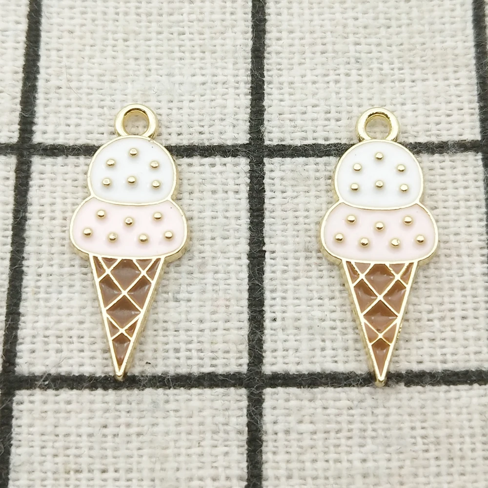 10 шт. эмаль мороженое очаровательные ювелирные аксессуары серьги кулон браслет