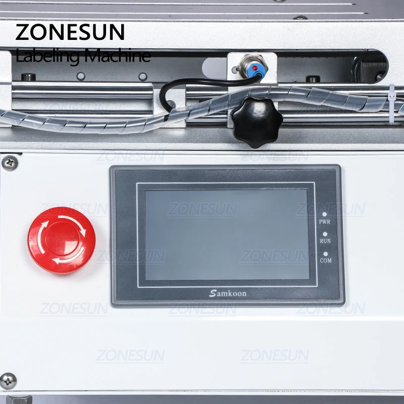ZONESUN XL-T803 Semi-automatic Flat Plastic Cans Rubik's cube Shampoo Water Milk Juicer Bottle Labeling Machine Labeller |