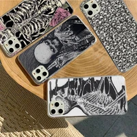 yndfcnb gothic fashion skull phone case for iphone 11 12 pro xs max 8 7 6 6s plus x 5s se 2020 xr fundas