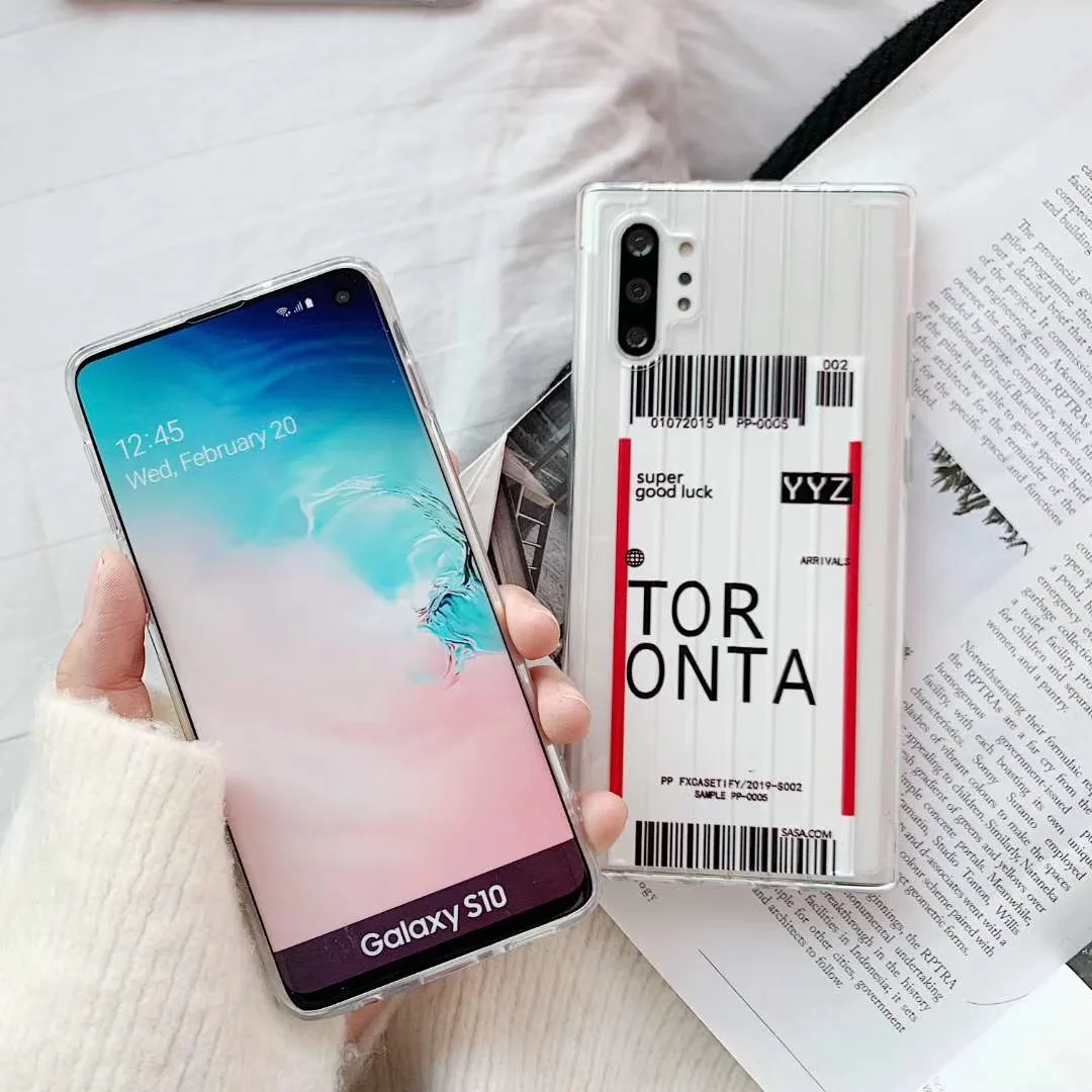 Нью-Йорк Лос-Анджелеса Toronta тур по городу авиа билеты Крышка для samsung Galaxy S8 S9 10 Plus
