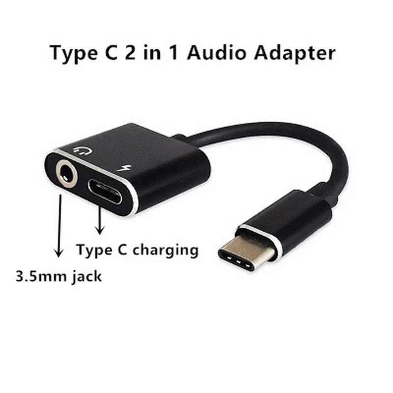 USB Type C Male To 3.5mm Jack Earphone Adapter Cable AUX Audio for Xiaomi Mi 6 Huawei P20 Mate 20 Pro Fast Charge Adapter|Переходники и
