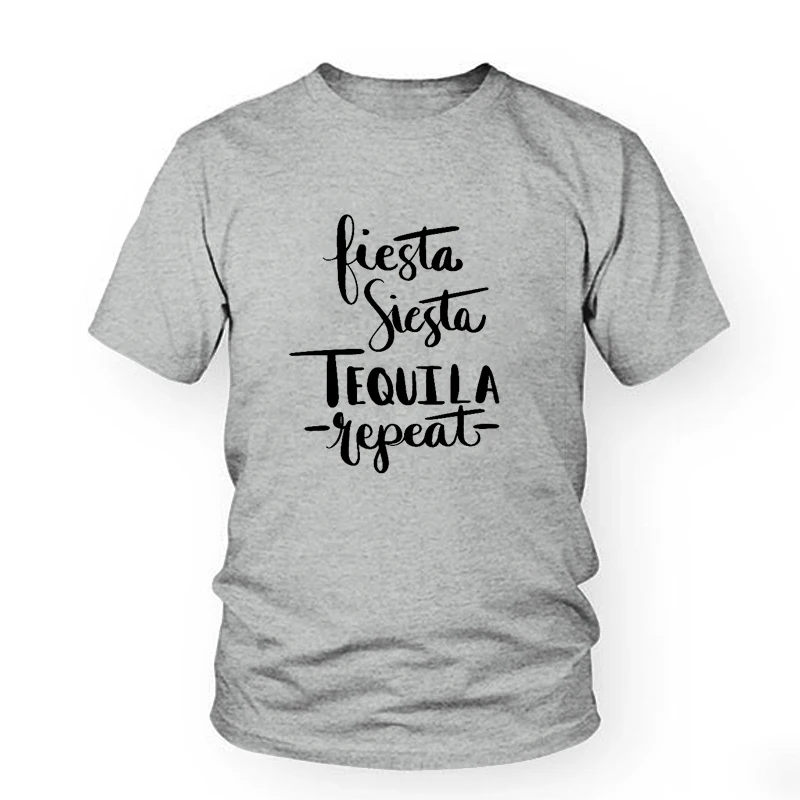 Милые вечерние рубашки для девочек на каникулах и футболка с надписью Fiesta Siesta