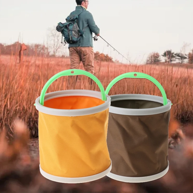 

Fishing Bucket Canvas Round Folding Outdoor Portable 14cm Storage Camping Hiking H053
