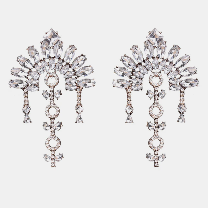 Ztech New Fashion Z Luxury Brand Rhinestones Water Drop Crystal Geometric Gem Designer Vintage Earrings For Women Free Shipping|vintage drop
