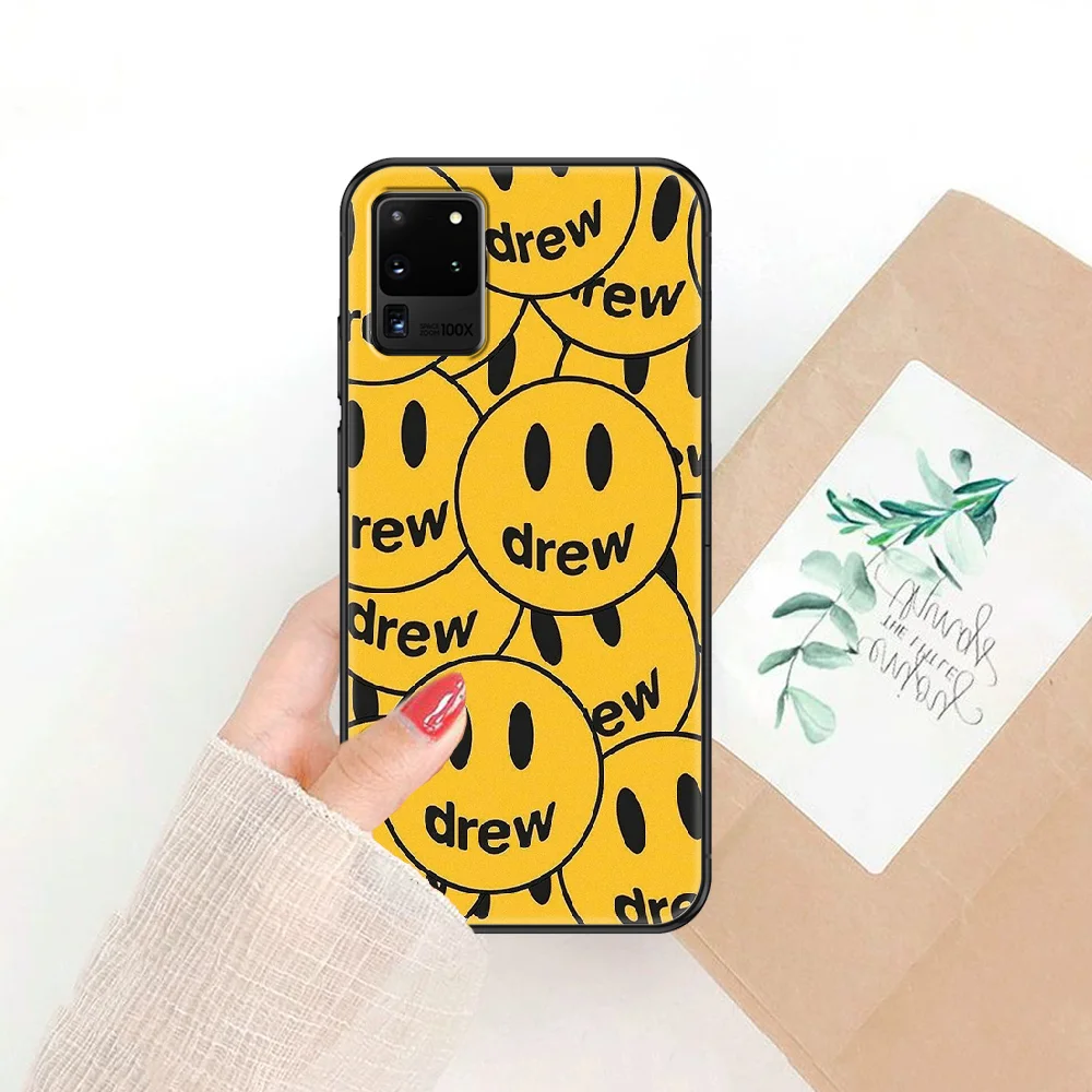 

Justin Bieber Brand Drew Phone case For Samsung Galaxy Note 4 8 9 10 20 S8 S9 S10 S10E S20 Plus UITRA Ultra black painting back