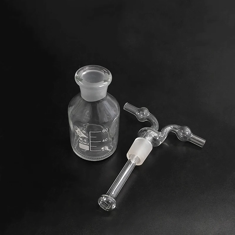 Бутылка для мытья на газе Monteggia емкость 60 мл лабораторная стеклянная бутылка muencks