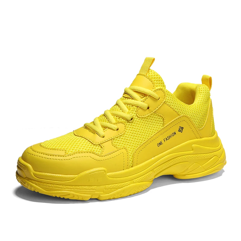Кроссовки унисекс износостойкие для катания на коньках спортивная обувь желтые