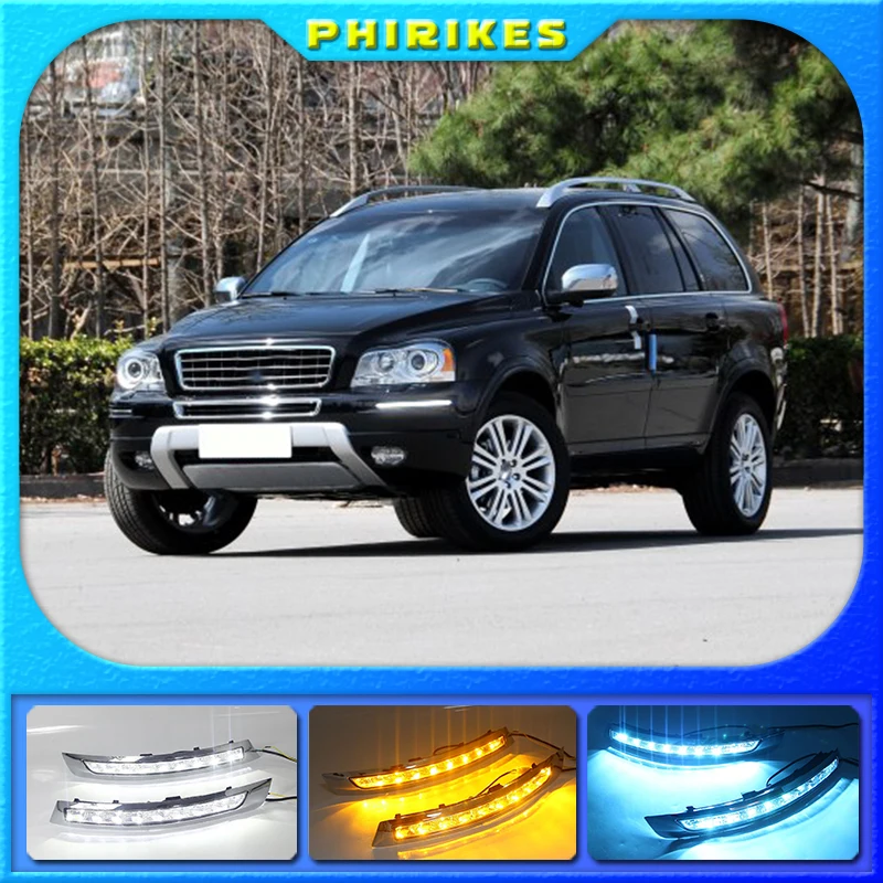 2 шт. Автомобильные дневные ходовые огни светодиодный DRL для Volvo XC90 2007 2008 2009 2010 2011