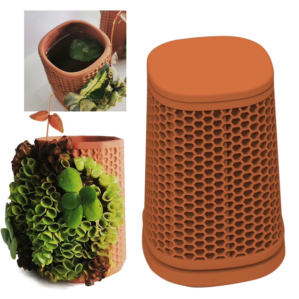 Подарок самополив в горшке Ретро домашний декор керамический подоконник сотовая