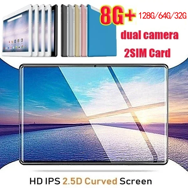 2 5 D экран металлический 10 1 дюймов Android 8 0 IPS1280x800 планшетный ПК Восьмиядерный
