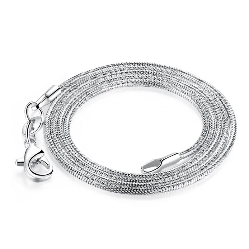 

5pcs/lot (16 18 20 22 24 26 28 30 Inches) Fashion Jewelry 925 Sterling Silver Chain 1 MM 2 MM 3 MM Snake Chain Necklace Jewelry