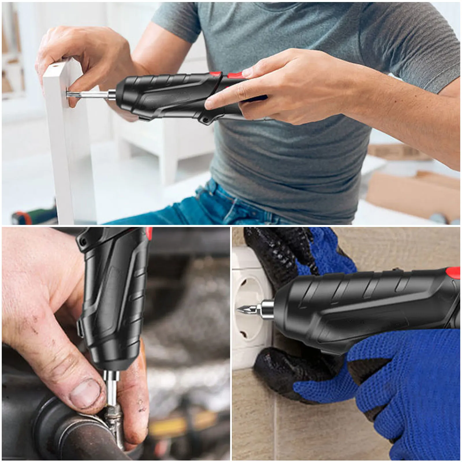 

Multifunctional Electric Screwdriver Rechargeable Screwdriver Set Mini Household Lithium Battery Tool Electric Drill Screwdriver