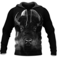 bison hunting 3d all over printed shirts for men and women autumn winter fashion casual hoodiesweatshirtzip jackets