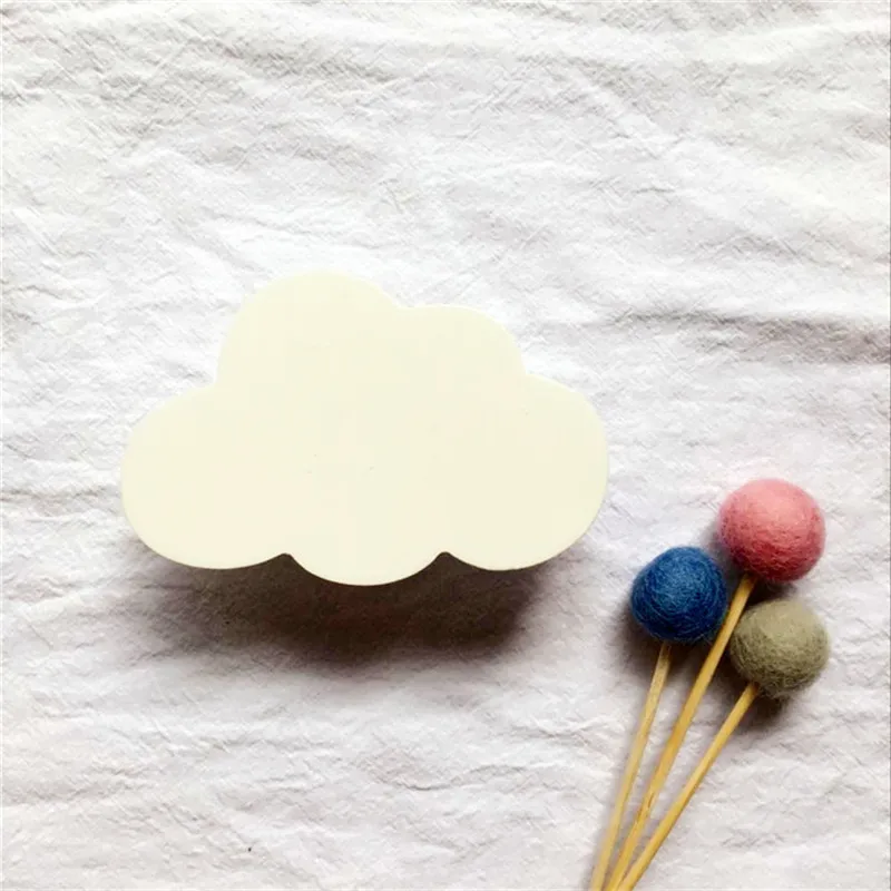 Милые облакообразные крючки деревянная вешалка для одежды Настенный декор