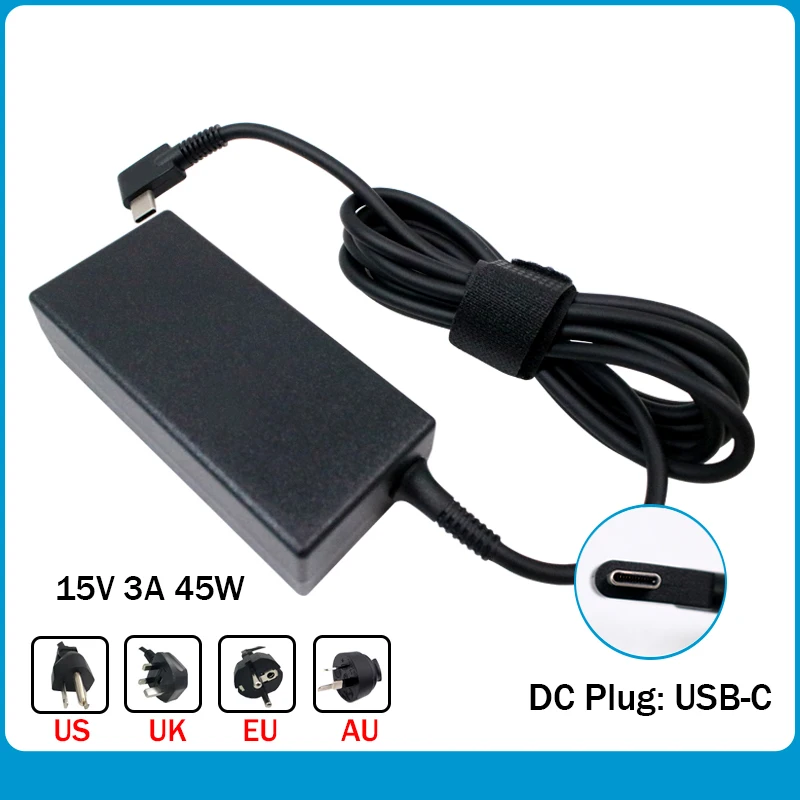 Новинка 5V 2A/12 V 3A/15В 3A USB-C Тип ноутбук тип-c Мощность адаптер для hp Chromebook x360 11 G1 EE 6