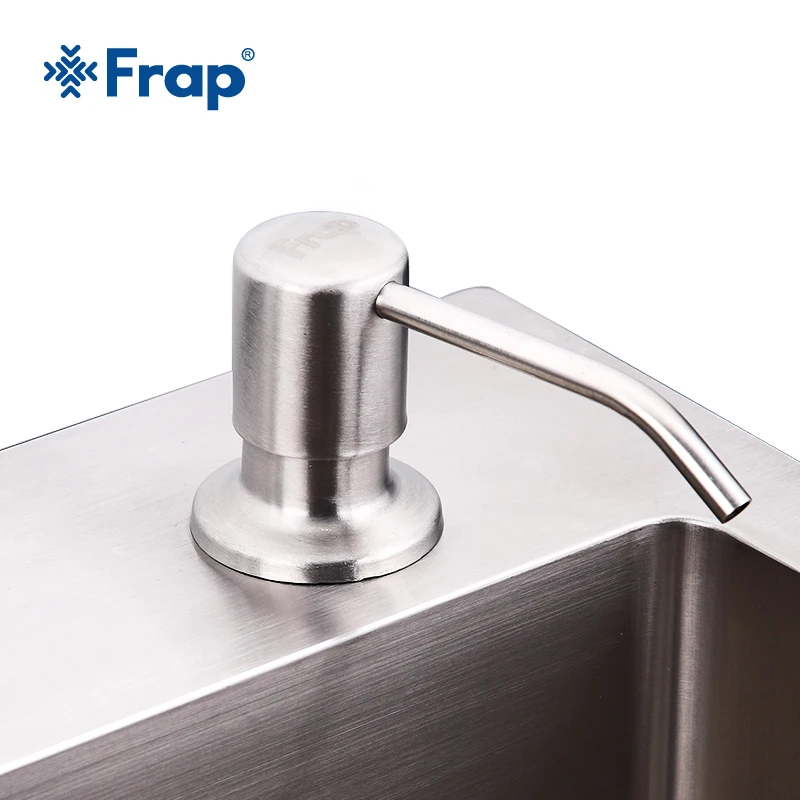 Frap Kitchen Soap Dispensers Deck Mounted Hand Soap Dispenser Stainless Steel Liquid Soap Bottle Kitchen Accessories