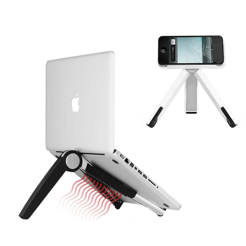 Портативный охлаждающая подставка для ноутбука Регулируемый угол мобильный