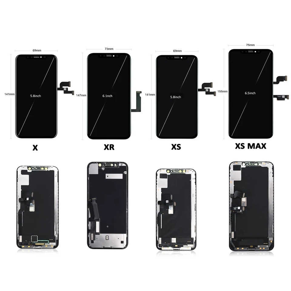 OLED для iPhone X XR XS Max 11 Pro LCD экран Замена TFT Incell 3D сенсорный дигитайзер сборка 7 8 Plus