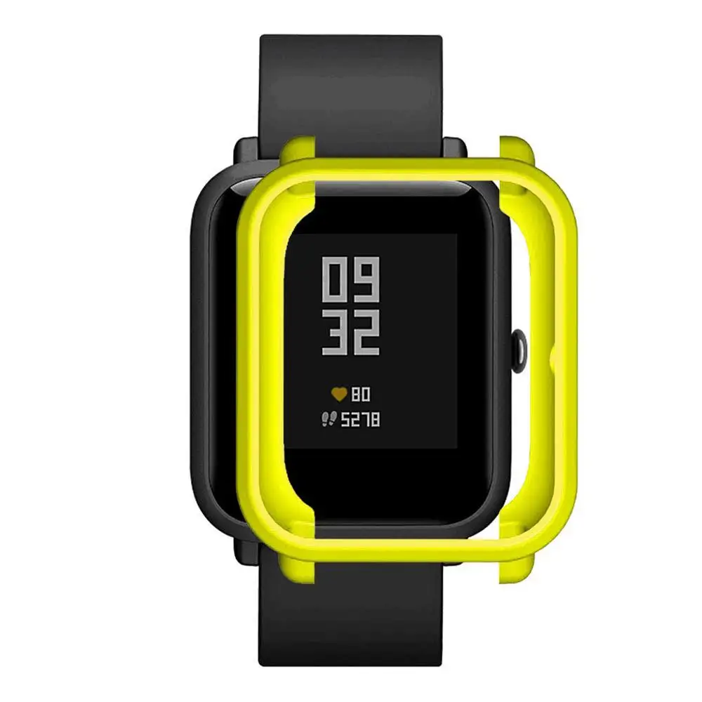 Мягкий ТПУ чехол Защитный чехол для Xiaomi Huami Amazfit Bip Youth/Lite защита экрана - Цвет ремешка: yellow
