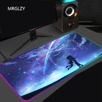 anime your name game rgb mouse pad led mouse pad soft laptop pad for csgo free shipping anime 35x90cm computer accessories