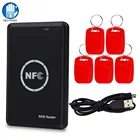 Дубликатор RFID NFC для чтения IDIC карт, записывающий шифрованный декодер, USB-копир с 125 кГц13,56 МГц, двухчастотный записываемый брелок