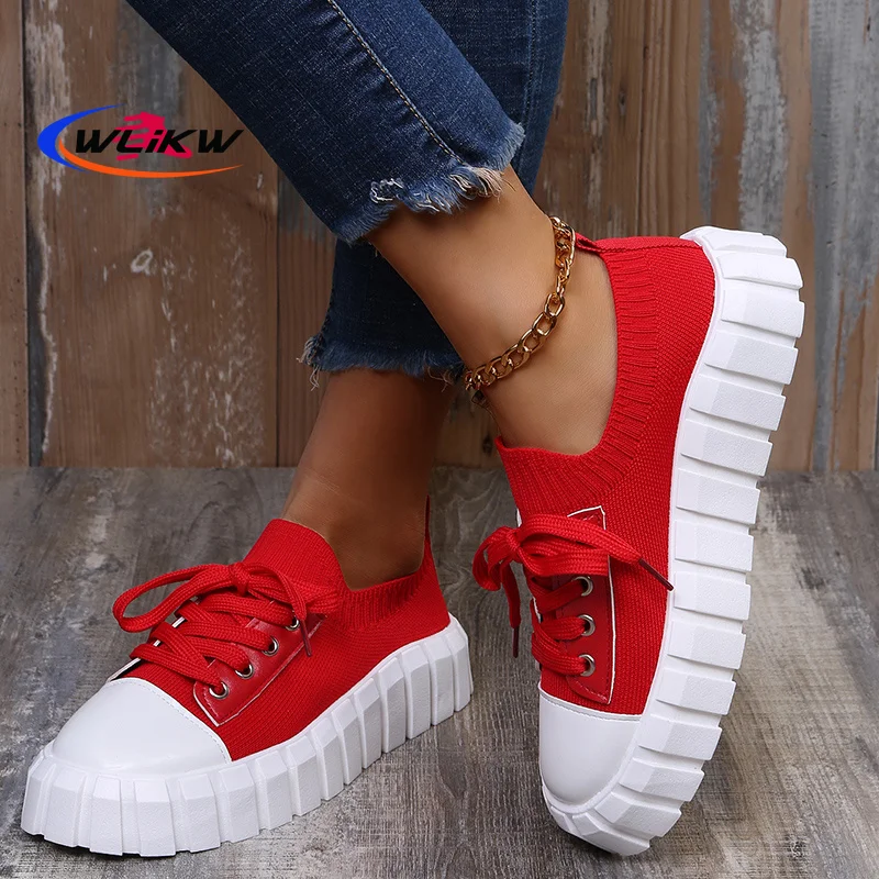 

Women's White Shoes 2022 Spring and Autumn New Lace-up Flat Casual Sports Shoes Comfortable Outdoor High-quality Walking Shoes