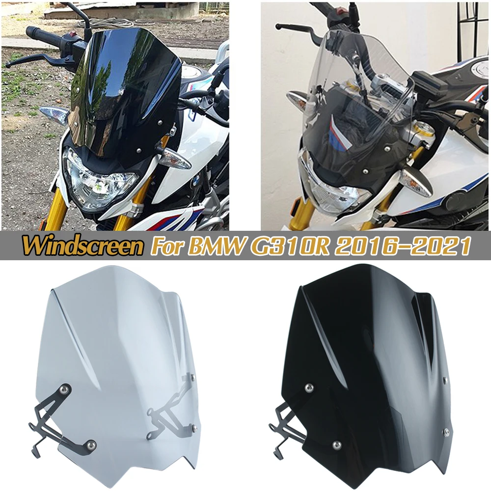

Ветровое стекло с монтажным кронштейном, для BMW G310R 2016, 2017, 2018, 2019, 2020, 2021, аксессуары для мотоциклов