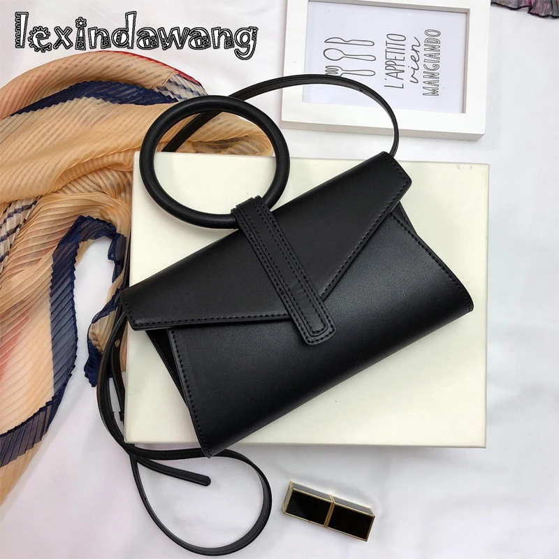 Женские сумки через плечо с круглой ручкой и кольцом большие маленькие поясные