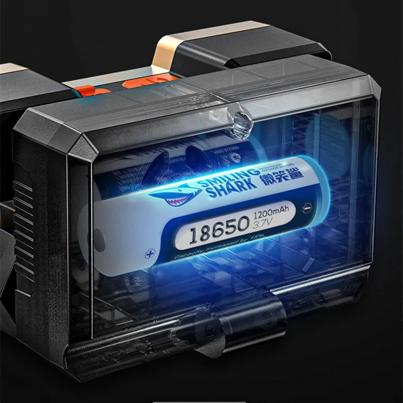 Налобный фонарь с 5 светодиодный одами и встроенным аккумулятором на 1200 мАч 18650 лм