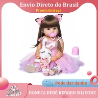 reborn baby doll 100 silicone bath pink princess 55cm