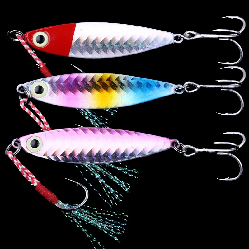 

YUCONG 1PX Jig Fishing Lure 7-10-15-20g Fishing Bait Metal Jigging Lure Sinking Lead Fish Fresh/Saltwater Spoon Spinner Bait