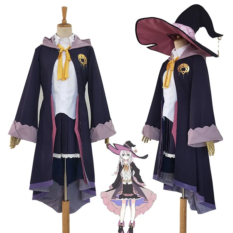 

Anime Wandering Witch Majo no Tabitabi The Journey of Elaina Cosplay Costume Uniforms Women Halloween Clothes