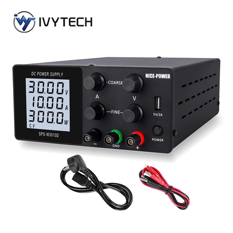 

Switching Lab DC Power Supply Adjustable 4 Digital Regulated Modul Laboratory LCD Power Bench Source Voltage Regulator 30V 10A