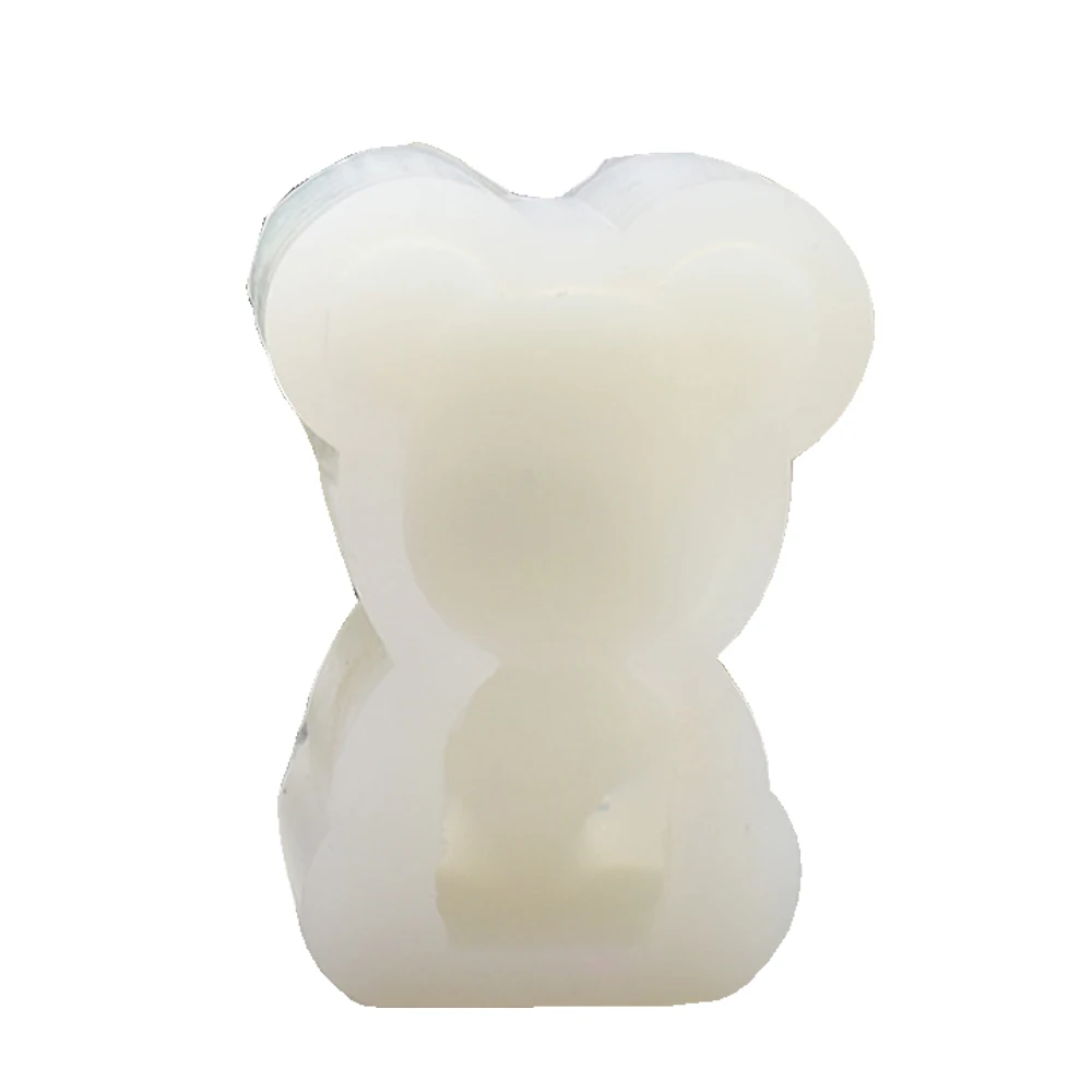 3D держатель медведя в форме сердца силиконовые Рождественские Формы для свечи