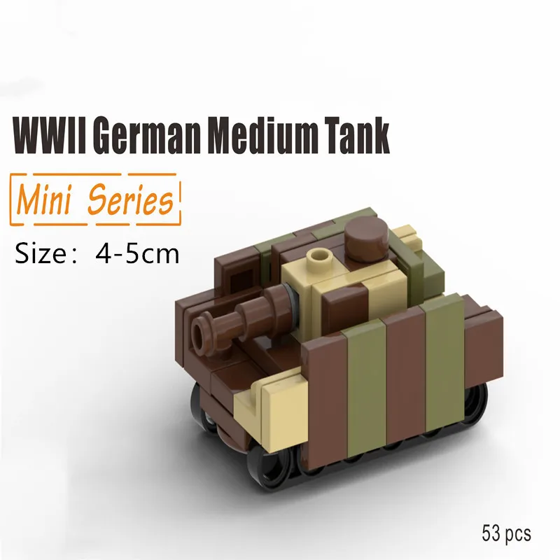 

MOC Building Blocks Mini Series WWII Military Scene German Weapon Accessories Tank Model DIY Creative Assembly Children Toys