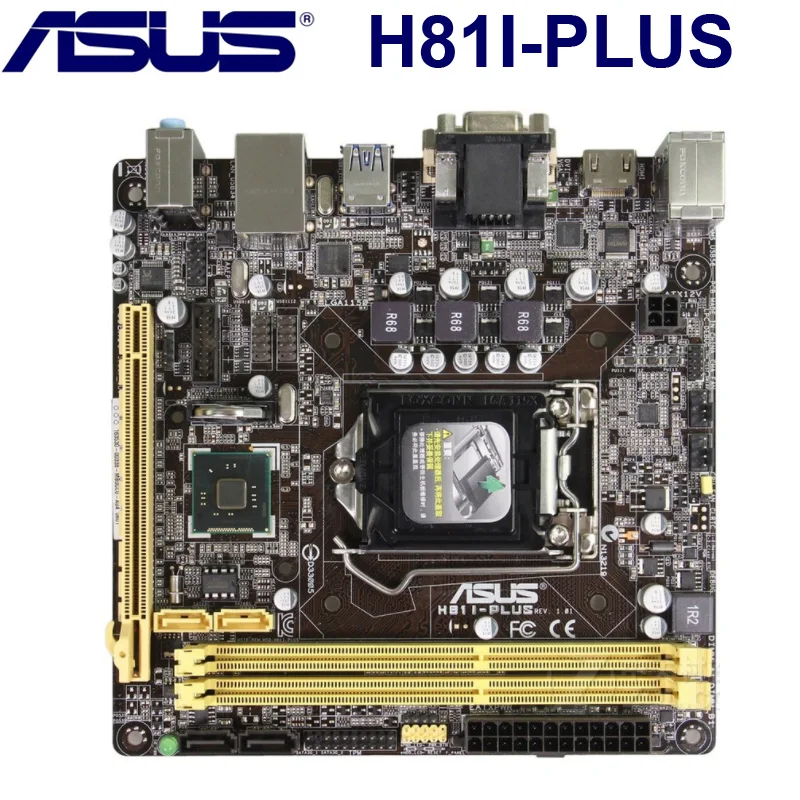LGA 1150 Asus H81I-PLUS Материнская плата Intel H81 DDR3 16GB Core i7/i5/i3 PCI-E 2 0 оригинальный настольного