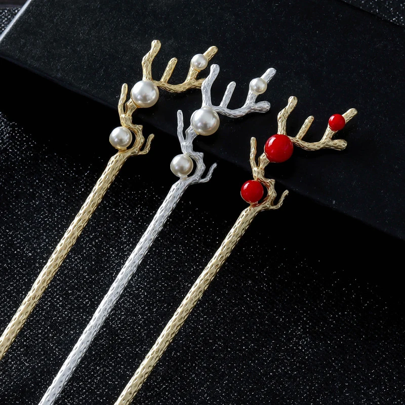 

1PC luxurious Retro Chinese Style Simple Hair Stick Metal Alloy Hairpin Women Fashion Jewelry DIY Hair Accessories Styling Tools