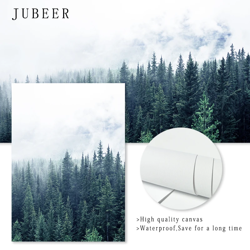 Скандинавский стиль Пейзаж Плакат Современные настенные картины лес для