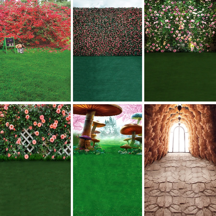 Реквизит для фотосъемки Nitree фотостудия уличная Цветочная стена трава Тема