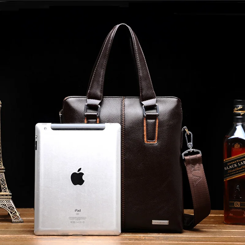 Мужская сумка повседневный портфель мужская деловая на плечо кожаная